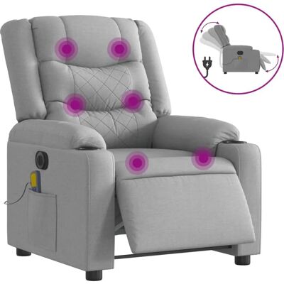 VidaXL Leichtgraues Elektrisches Relaxsessel - Akzentstuhl VidaXL Leichtgraues Elektrisches Relaxsessel - Akzentstuhl