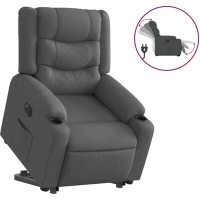Chaise Accent VidaXL - Gris foncé - Fauteuil électrique inclinable et releveur - Publicité Chaise Accent VidaXL - Gris foncé - Fauteuil électrique inclinable et releveur - Publicité
