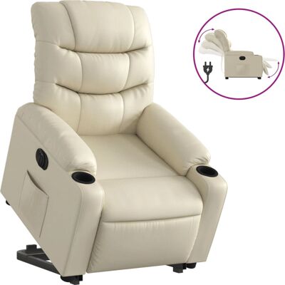vidaXL Fauteuil inclinable crème - Reposage manuel - Publicité vidaXL Fauteuil inclinable crème - Reposage manuel - Publicité