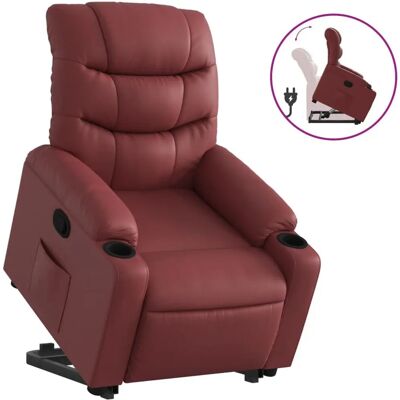 Poltrona elevatória VIDAXL Rouge Cuir Artificiel - Modèle Ma - Publicité Poltrona elevatória VIDAXL Rouge Cuir Artificiel - Modèle Ma - Publicité