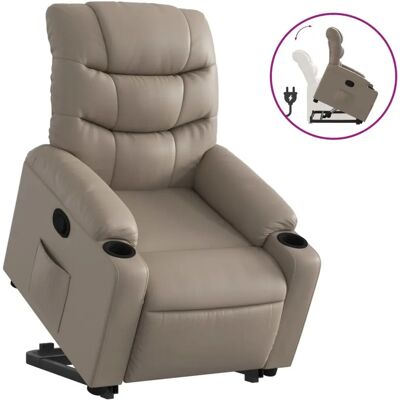 vidaXL Sessel mit Aufstehhilfe - Kunstleder, Cappuccino - Wohnzimmermöbel vidaXL Sessel mit Aufstehhilfe - Kunstleder, Cappuccino - Wohnzimmermöbel