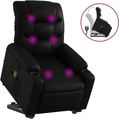 vidaXL Fauteuil inclinable électrique - Noir - Massage, Levage, Réglable - Publicité vidaXL Fauteuil inclinable électrique - Noir - Massage, Levage, Réglable - Publicité