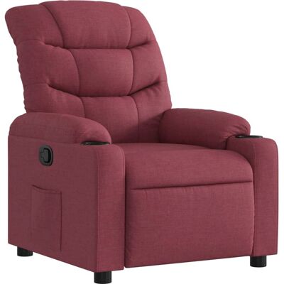 VidaXL Accent Chair - Reclinable Electric Fabric Red - Furniture VidaXL Accent Chair - Reclinable Electric Fabric Red - Furniture