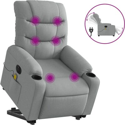 vidaXL Accent Stol - Lysegrå - Elektrisk Relaxstol & Lift vidaXL Accent Stol - Lysegrå - Elektrisk Relaxstol & Lift