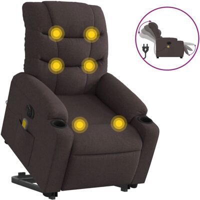 Chaise d'accent VidaXL - Marron - Massage ajustable et levage - Publicité Chaise d'accent VidaXL - Marron - Massage ajustable et levage - Publicité