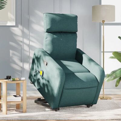 vidaXL Fauteuil de massage - Modèle vert avec massage et levage vidaXL Fauteuil de massage - Modèle vert avec massage et levage