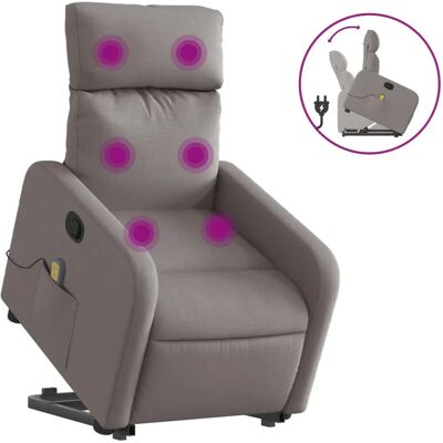 vidaXL Massagesessel Mit Aufstehhilfe - Taupe - Bequem & Verstellbar vidaXL Massagesessel Mit Aufstehhilfe - Taupe - Bequem & Verstellbar