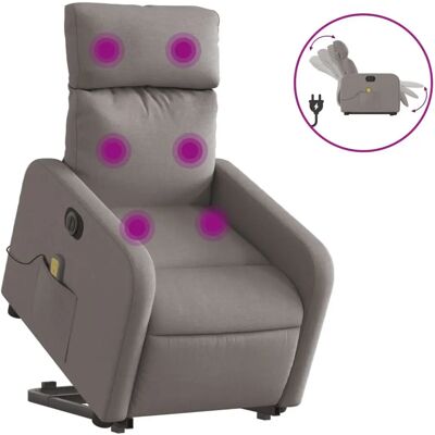 VidaXL Accentstoel - Taupe - Elektrische relaxfauteuil & lift VidaXL Accentstoel - Taupe - Elektrische relaxfauteuil & lift