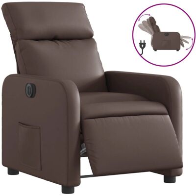 Chaise d'accent VidaXL - Fauteuil inclinable électrique marron - Chaise d'accent - Publicité Chaise d'accent VidaXL - Fauteuil inclinable électrique marron - Chaise d'accent - Publicité