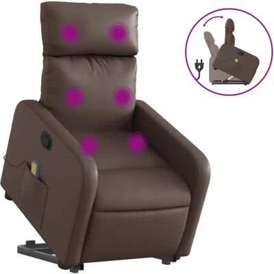Vidaxl Fauteuil de massage inclinable - Marron - Publicité Vidaxl Fauteuil de massage inclinable - Marron - Publicité