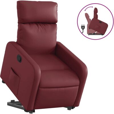 vidaXL Elektrischer Relaxsessel - Verstellbar & Hebefunktion - Weinrot vidaXL Elektrischer Relaxsessel - Verstellbar & Hebefunktion - Weinrot