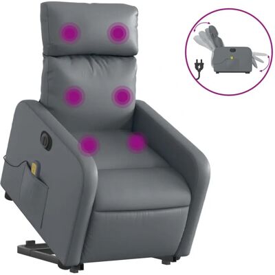 vidaXL Relaxsessel mit Massage - Elektrisch & Grau vidaXL Relaxsessel mit Massage - Elektrisch & Grau