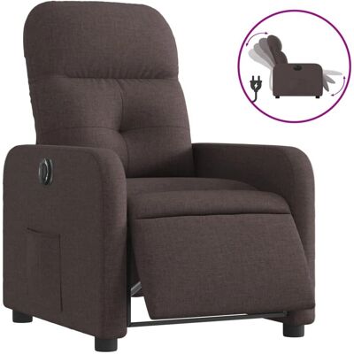 Chaise d'accent VidaXL - Marron foncé - Reclinable électrique Chaise d'accent VidaXL - Marron foncé - Reclinable électrique