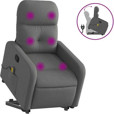 Fauteuil de massage électrique gris foncé VidaXL - Relevage et relaxation - Publicité Fauteuil de massage électrique gris foncé VidaXL - Relevage et relaxation - Publicité