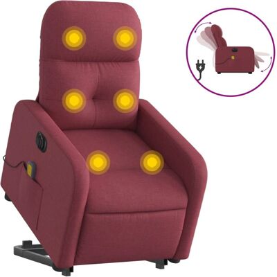 Chaise d'accent rouge vin vidaXL - Relaxation électrique et levage - Publicité Chaise d'accent rouge vin vidaXL - Relaxation électrique et levage - Publicité