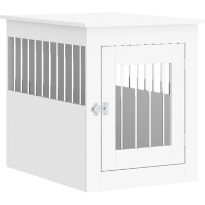 vidaXL Hundekasse Hvid 55x75x65 cm Ingeeniørtræ vidaXL Hundekasse Hvid 55x75x65 cm Ingeeniørtræ
