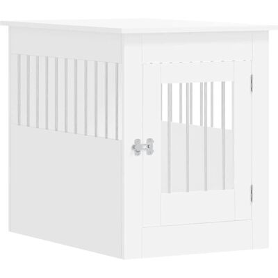 vidaXL Hundekasse Møbel Hvid 55x80x68 cm Engineering Wood - Hundehytte vidaXL Hundekasse Møbel Hvid 55x80x68 cm Engineering Wood - Hundehytte