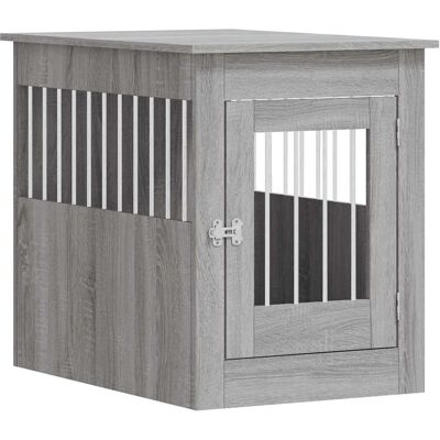 vidaXL hundekasse møbel Grå Sonoma 55x80x68 cm Ingegnørtræ - Hundekasse møbel vidaXL hundekasse møbel Grå Sonoma 55x80x68 cm Ingegnørtræ - Hundekasse møbel