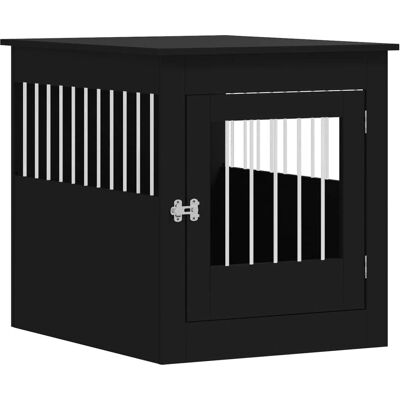 vidaXL Hundekasse Møbel Sort 64,5x80x71 cm Ingeniørtræ - Hundekasse vidaXL Hundekasse Møbel Sort 64,5x80x71 cm Ingeniørtræ - Hundekasse
