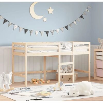 vidaXL Kinder-Hochbett mit Leiter - Platzsparendes Holz-Hochbett für Kinder vidaXL Kinder-Hochbett mit Leiter - Platzsparendes Holz-Hochbett für Kinder