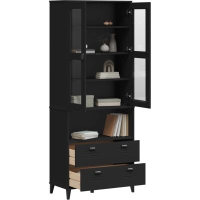 vidaXL - VIKEN - Schwarz - Kiefer - Highboard vidaXL - VIKEN - Schwarz - Kiefer - Highboard