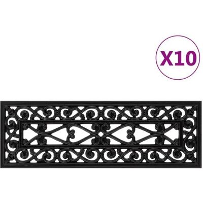 vidaXL Trapstappen Buitenmat Antislip Rubber - 10 stuks vidaXL Trapstappen Buitenmat Antislip Rubber - 10 stuks