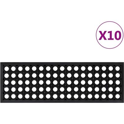 vidaXL Traptreden 10 stuks 25x75 cm Rubber vidaXL Traptreden 10 stuks 25x75 cm Rubber
