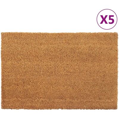 vidaXL Bodenmatte 5 Stück Natürliche Braun - Bodenmatte vidaXL Bodenmatte 5 Stück Natürliche Braun - Bodenmatte