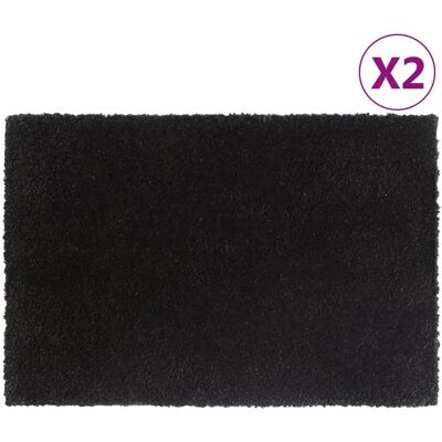 vidaXL Türmatte Außenbereich - 2 Stück - Schwarz - 40x60 cm vidaXL Türmatte Außenbereich - 2 Stück - Schwarz - 40x60 cm