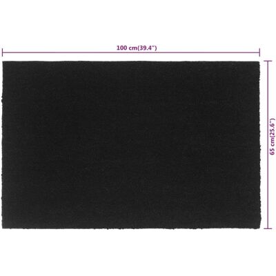 Alfombra de puerta negra de fibra de coco tufted vidaXL - Alfombra de entrada Alfombra de puerta negra de fibra de coco tufted vidaXL - Alfombra de entrada