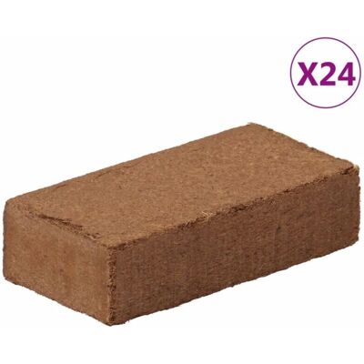 vidaXL Kokosvezelblokken - 24 stuks, 650g elk - Tuinbodemverbetering vidaXL Kokosvezelblokken - 24 stuks, 650g elk - Tuinbodemverbetering