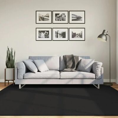 vidaXL Tappeto Huarte Nero a Pelo Corto Lavabile - Rivestimento per Pavimenti vidaXL Tappeto Huarte Nero a Pelo Corto Lavabile - Rivestimento per Pavimenti
