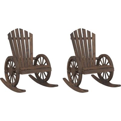 vidaXL Schaukel Adirondack Stühle - Gartenmöbel aus Holz vidaXL Schaukel Adirondack Stühle - Gartenmöbel aus Holz