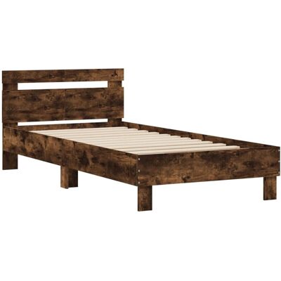 vidaXL 838530 sengestel - rygeeg - 100x200 cm - med hovedgærde vidaXL 838530 sengestel - rygeeg - 100x200 cm - med hovedgærde