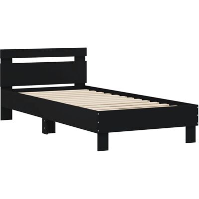 vidaXL Sengestel - Sort 90x200 cm med hovedgærn - Soveværelsesmøbel vidaXL Sengestel - Sort 90x200 cm med hovedgærn - Soveværelsesmøbel