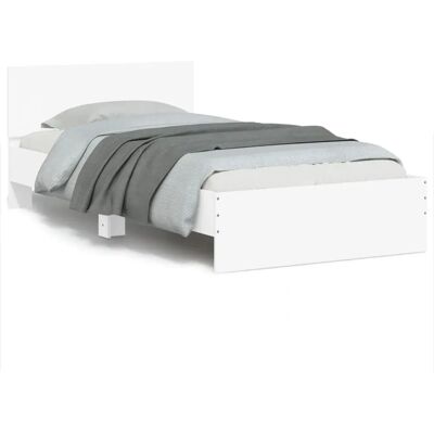 vidaXL Hvid 100x200cm Sengestel med Hovedgærde - Sengetype vidaXL Hvid 100x200cm Sengestel med Hovedgærde - Sengetype