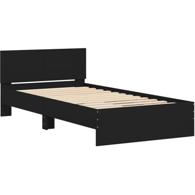 vidaXL 838618 sengeramme - træ, sort, 100x200cm - Sengeramme vidaXL 838618 sengeramme - træ, sort, 100x200cm - Sengeramme