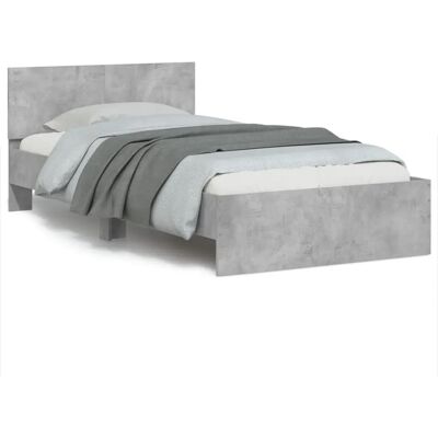 vidaXL Sengekarm med hovedgærde - 100x200cm - Beton grå - Sengtype vidaXL Sengekarm med hovedgærde - 100x200cm - Beton grå - Sengtype