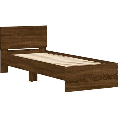 vidaXL Sengestel - 838630 - Mørk eg - Understøtter 90x200 cm madras vidaXL Sengestel - 838630 - Mørk eg - Understøtter 90x200 cm madras