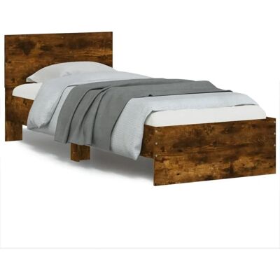 vidaXL Røget eg seng 90x190 cm - Støtte & Moderne Finish vidaXL Røget eg seng 90x190 cm - Støtte & Moderne Finish