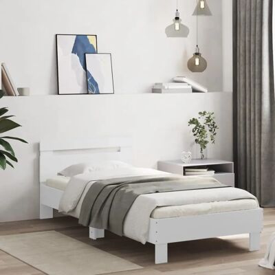 vidaXL Sengestel hvid 90x190 cm med LED-lys - Sengtype vidaXL Sengestel hvid 90x190 cm med LED-lys - Sengtype