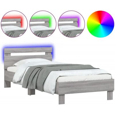 vidaXL Sengesæt Grå Sonoma - bed frame vidaXL Sengesæt Grå Sonoma - bed frame