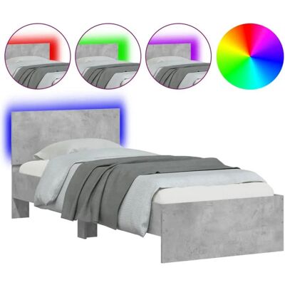 vidaXL Bettrahmen mit LED-Lichtern Small Single vidaXL Bettrahmen mit LED-Lichtern Small Single