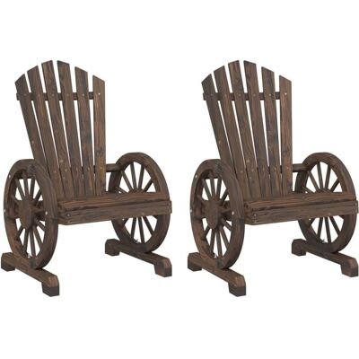 vidaXL Puutarhassa Adirondack-tuolit - 2 kpl - Koko mänty vidaXL Puutarhassa Adirondack-tuolit - 2 kpl - Koko mänty