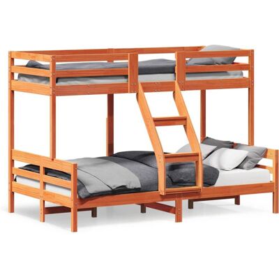 vidaXL Hochbett aus massivem Kiefer - Sicher, Rustikal, Platzsparend vidaXL Hochbett aus massivem Kiefer - Sicher, Rustikal, Platzsparend