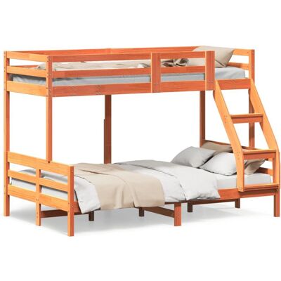 vidaXL Etagenbett aus massivem Kiefernholz - Platzsparendes rustikales Design vidaXL Etagenbett aus massivem Kiefernholz - Platzsparendes rustikales Design