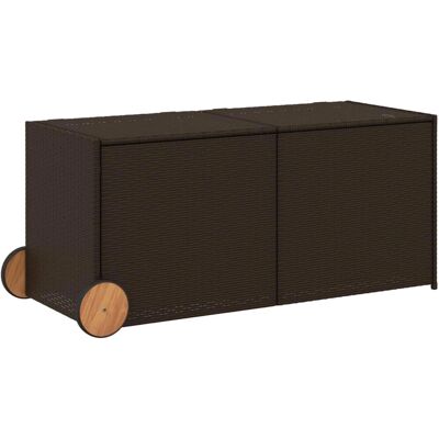 Boîte de rangement de jardin vidaXL avec roues marron 283L - Boîte de rangement jardin Boîte de rangement de jardin vidaXL avec roues marron 283L - Boîte de rangement jardin