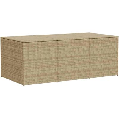 vidaXL Puutarhan säilytyslaatikko Poly Rattan Beige 180x90x70cm vidaXL Puutarhan säilytyslaatikko Poly Rattan Beige 180x90x70cm