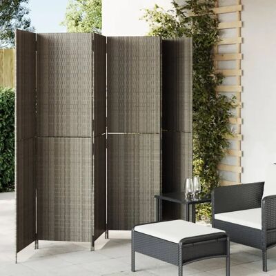 vidaXL Huoneen Jakaja 6 Panelia Poly Rattan - Huoneen Jakaja vidaXL Huoneen Jakaja 6 Panelia Poly Rattan - Huoneen Jakaja