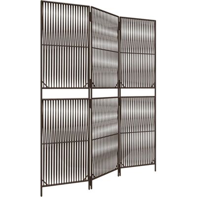 vidaXL Paravent 3 panneaux Marron Poly Rattan - Paravent - Publicité vidaXL Paravent 3 panneaux Marron Poly Rattan - Paravent - Publicité
